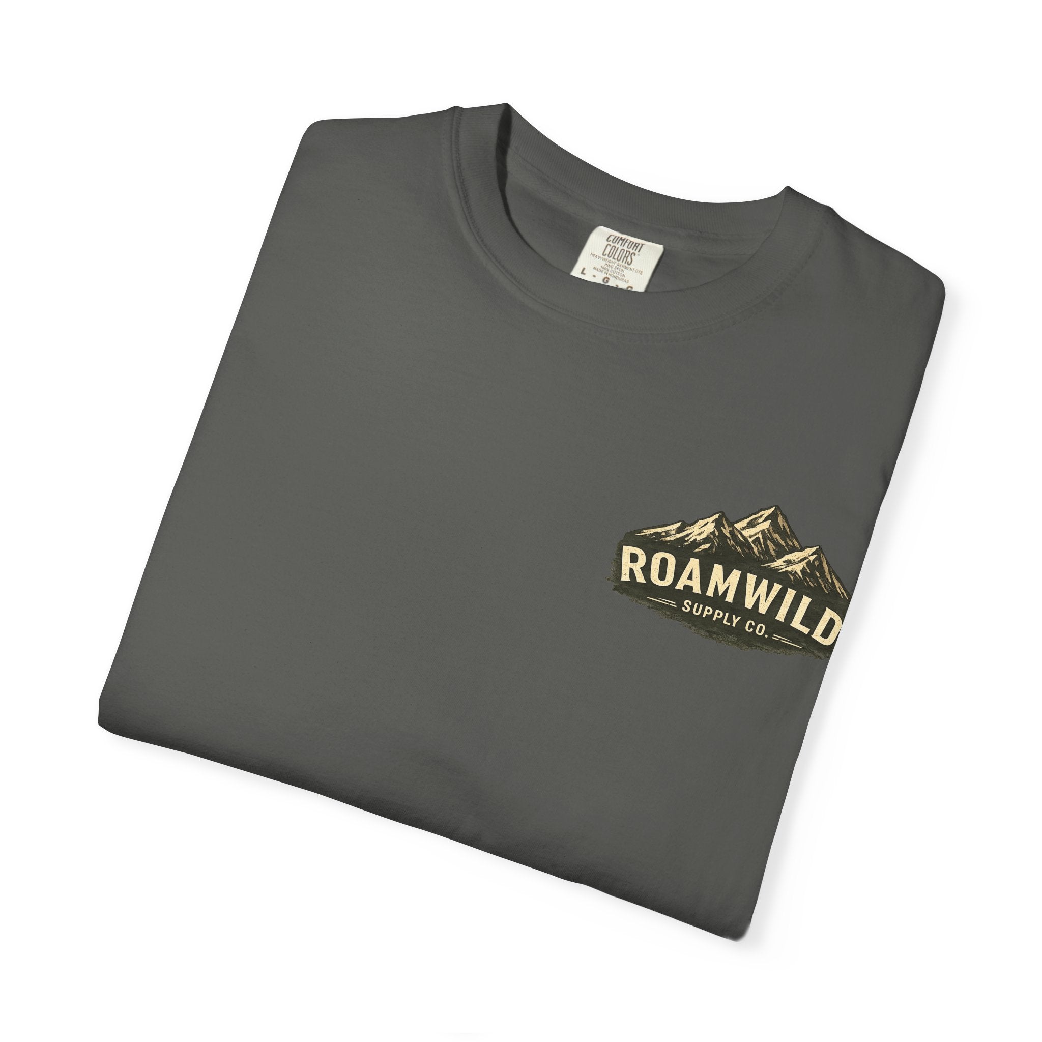 RoamWild Mountain Adventure T‑Shirt — 'Roam Far, Live Wild' Outdoor Graphic Tee